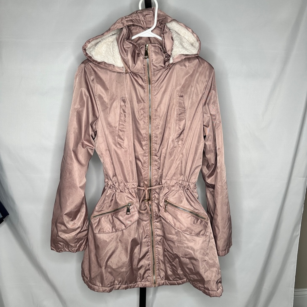😍 Snobbish Pink Fur Lined Long Winter Coat Size 1X